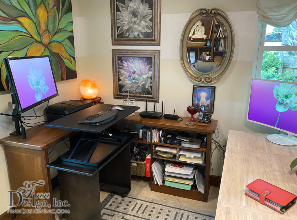 Standing while you work can alleviate stress on your body.
